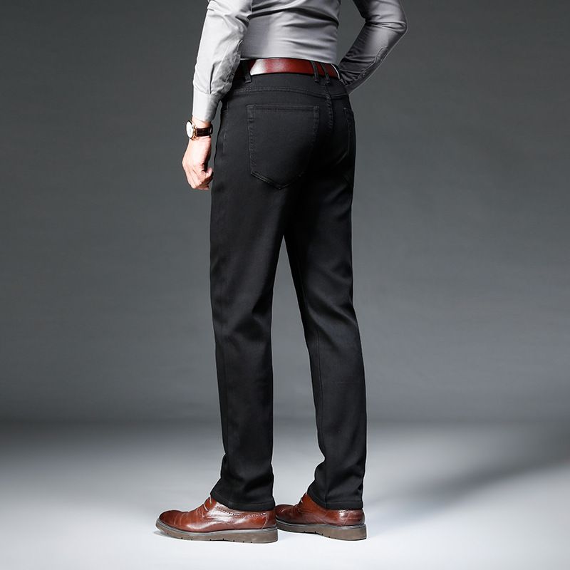 Stretch casual business casual pants Men slim fit straight leg pants Men's quality soft breathable loose men's pants Casual