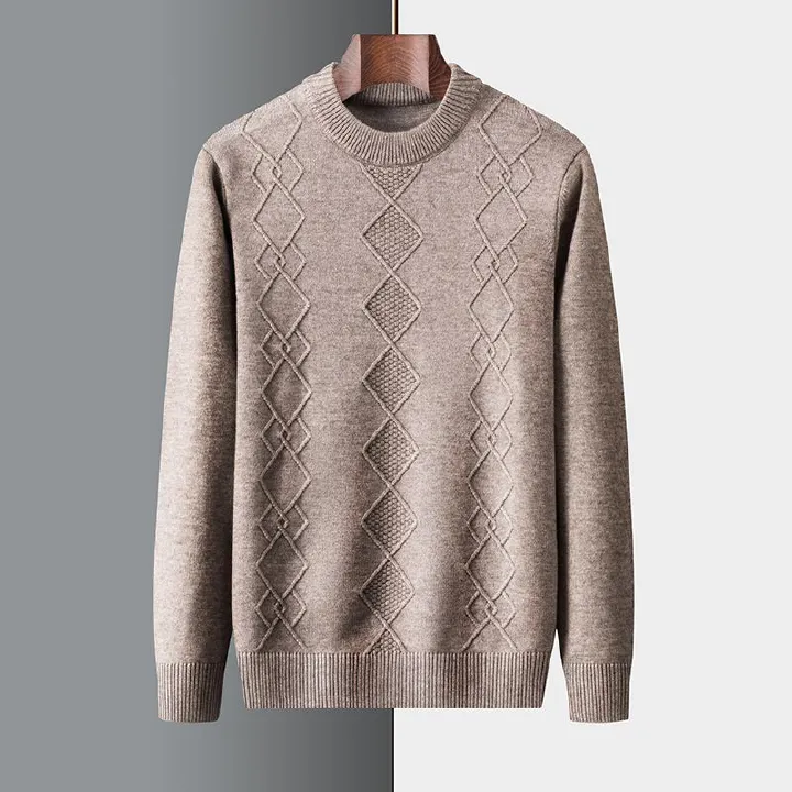 Inner Mongolia Cashmere Men Sweater Knit Cashmere Long Cardigan Casual Cashmere Full Zipper Cardigan  Sweaters