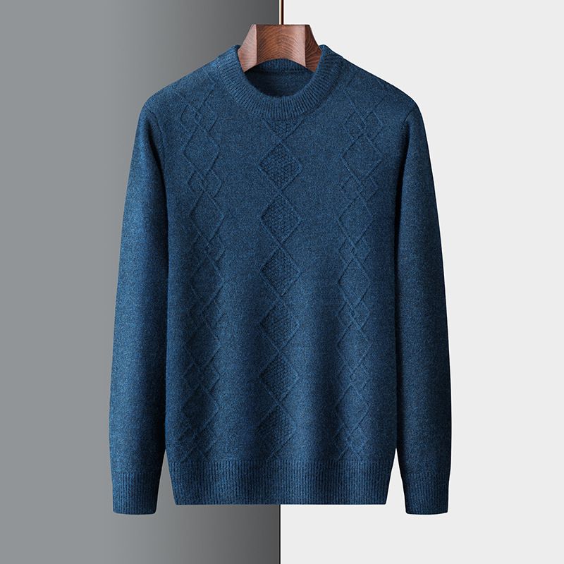 Inner Mongolia Cashmere Men Sweater Knit Cashmere Long Cardigan Casual Cashmere Full Zipper Cardigan  Sweaters