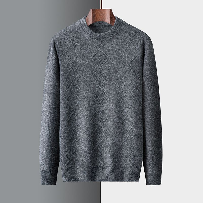 Inner Mongolia Cashmere Men Sweater Knit Cashmere Long Cardigan Casual Cashmere Full Zipper Cardigan  Sweaters