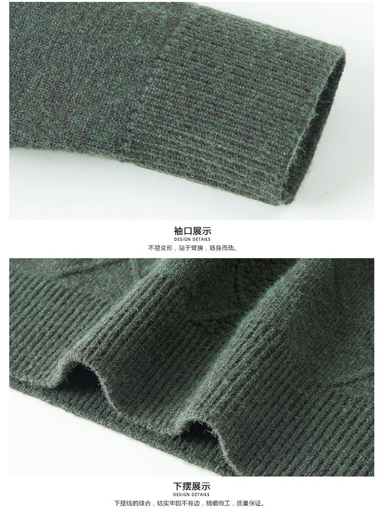 Inner Mongolia Cashmere Men Sweater Knit Cashmere Long Cardigan Casual Cashmere Full Zipper Cardigan  Sweaters