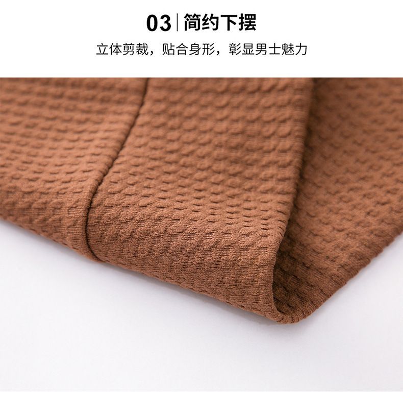 Autumn Men's 100% Polyester Fiber Solid Cotton Texture Puffer Hoodie Pullover Style Long Sleeved Lapel Shirt Loose Fit Spring  Sweaters
