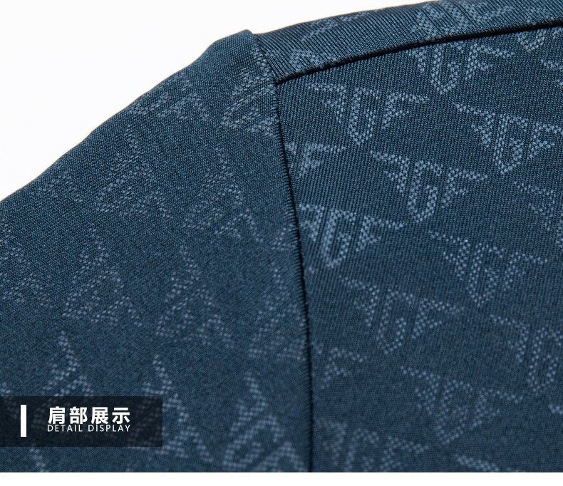 Men's Cardigan with Polo Collar Slimming Gentleman Style Letter Printed Solid Color Knitted Winter Wear Warm and Breathable Shirts