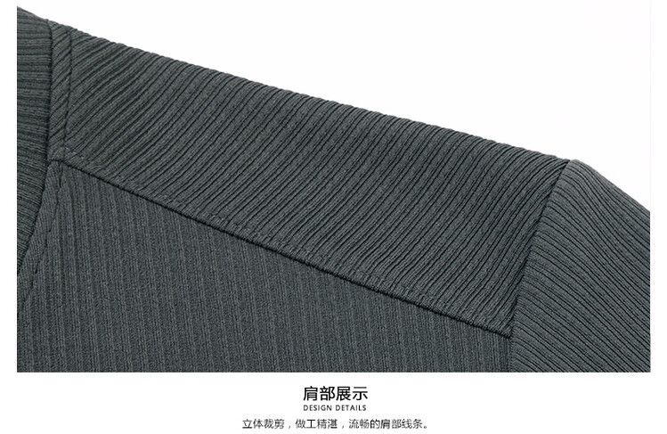 Spring and Autumn New Round Neck Waffle Transparent Pressure Label Craftsmanship Men's T-shirt Long Sleeve Customizable  T-Shirts