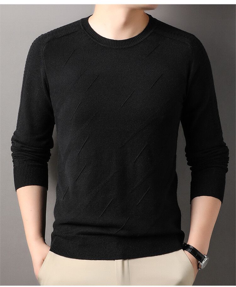 Man's new arrival round neck long sleeve custom fit XXXXL high quality wool T-Shirts
