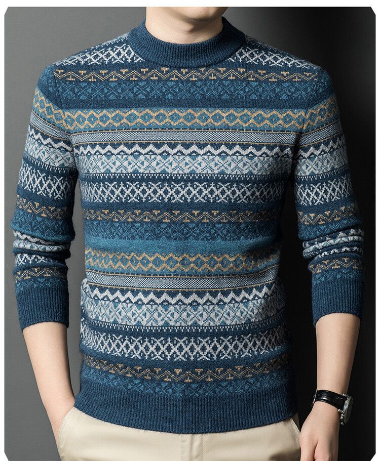 Wholesale Boys' Nylon Pullover Sweater Winter Warm and Thick for 7-10Y Kids Sweaters