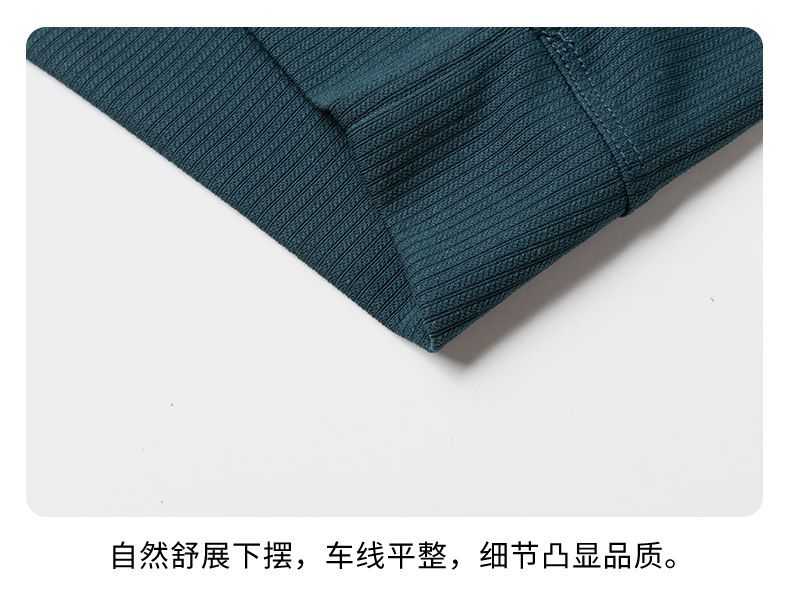 Spring and Autumn New Round Neck Waffle Transparent Pressure Label Craftsmanship Men's T-shirt Long Sleeve Customizable   T-Shirts