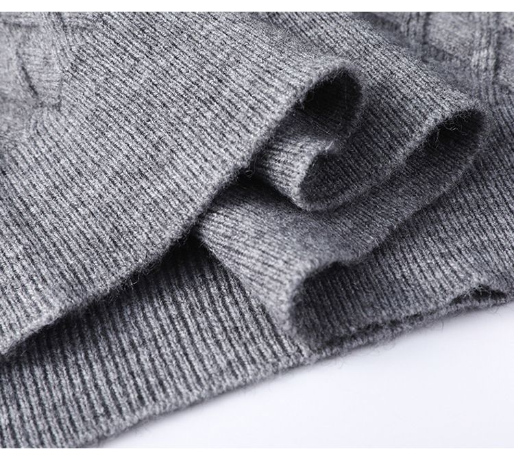 Man's 1-4 zip casual style long sleeve custom fit cable knit pullover sweater Sweaters