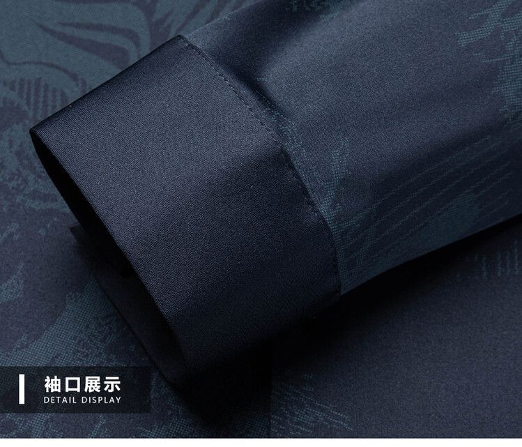 Scarless short sleeved shirt, draped ice silk men's top, business casual half sleeved slim fit shirt, summer Shirts