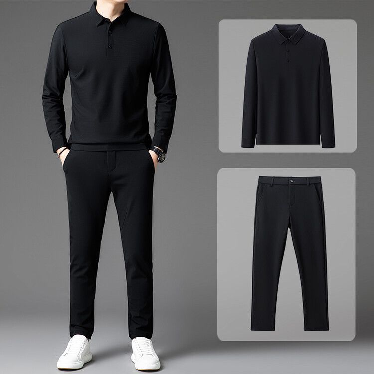 wholesale custom moisture wicking work out outdoor upf50+ quick dry fitting 4way stretch polyester men's tee unisex polo shirts  Two-Piece Outfits