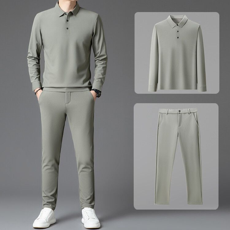 wholesale custom moisture wicking work out outdoor upf50+ quick dry fitting 4way stretch polyester men's tee unisex polo shirts  Two-Piece Outfits