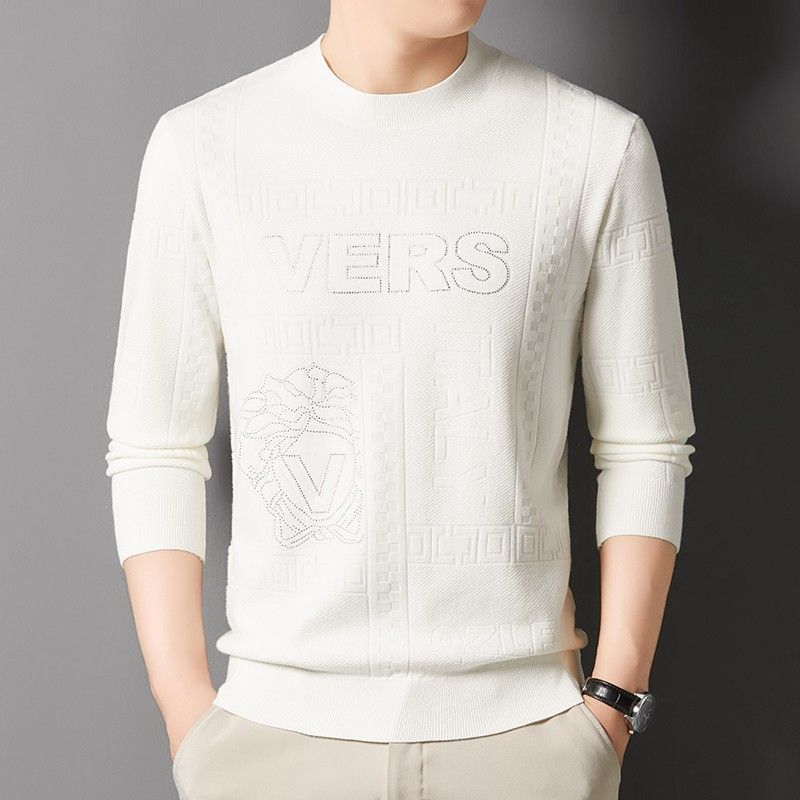 round neck wholesale slim fit knitted sweater long sleeve men winter sweater for men  Sweaters