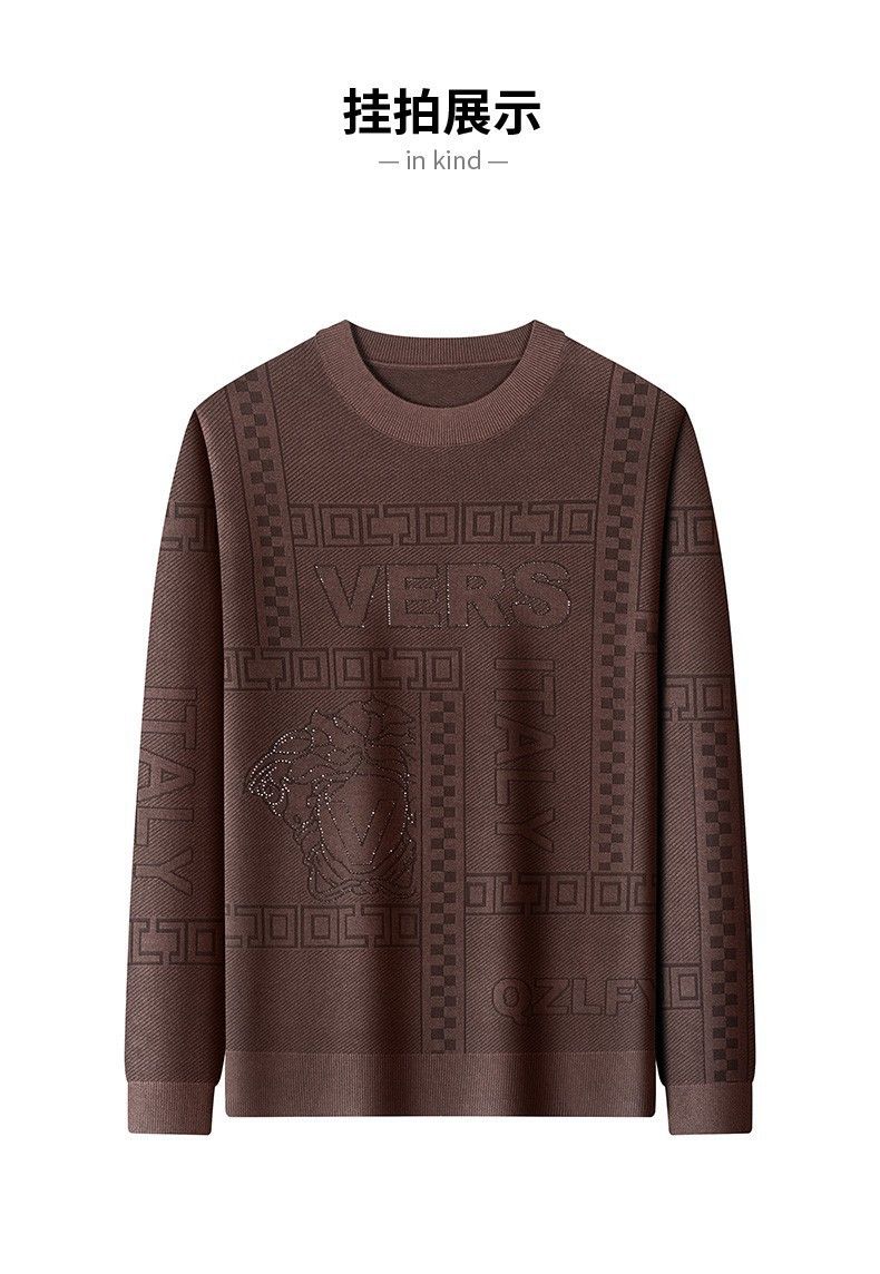 round neck wholesale slim fit knitted sweater long sleeve men winter sweater for men  Sweaters