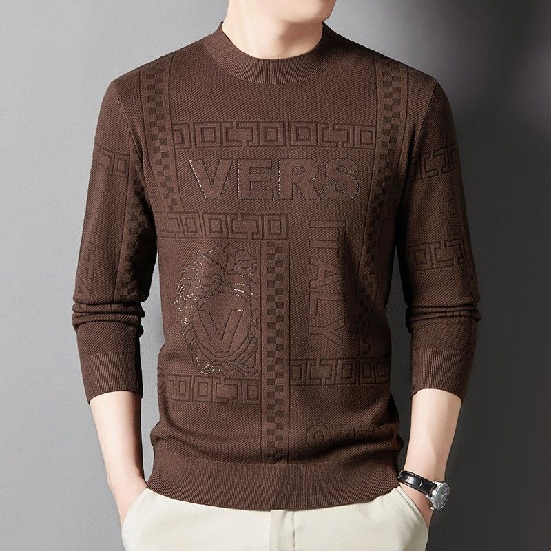 round neck wholesale slim fit knitted sweater long sleeve men winter sweater for men  Sweaters