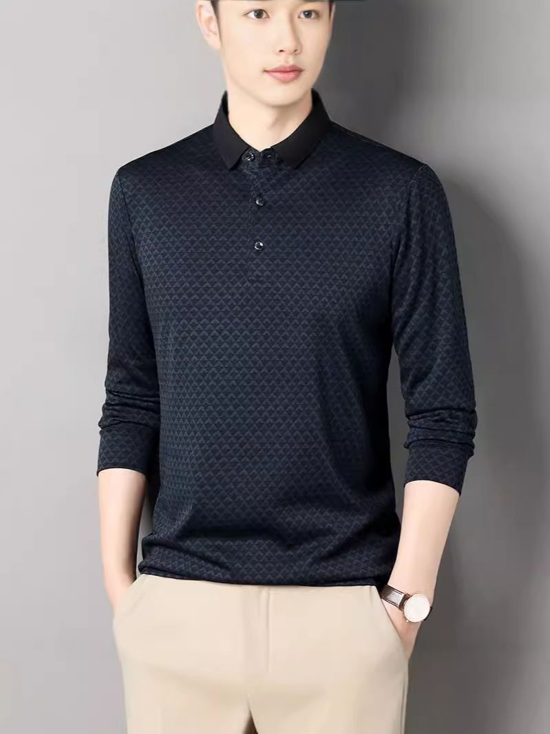 European and American fashion men's shirt comfortable and Breathable Going Out Business Casual Men's Shirt T-Shirts