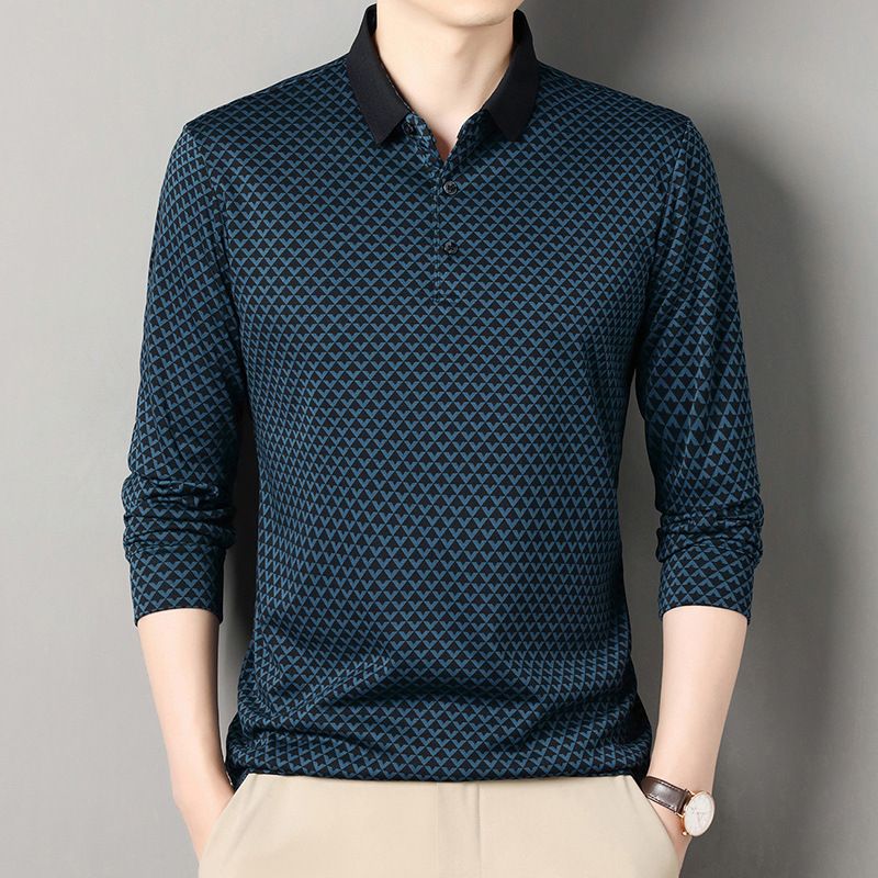 European and American fashion men's shirt comfortable and Breathable Going Out Business Casual Men's Shirt T-Shirts