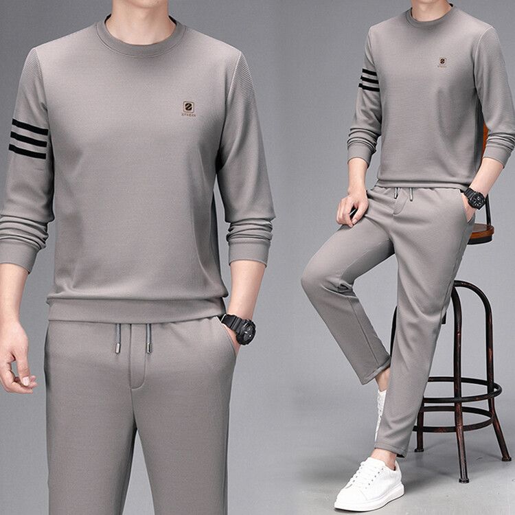 Wholesales high quality plus size 8XL 2 piece sweatsuit set mens casual outdoor jogging sports tracksuit  Two-Piece Outfits