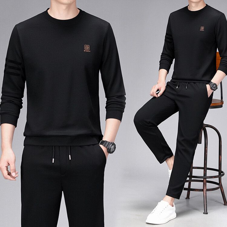 Wholesales high quality plus size 8XL 2 piece sweatsuit set mens casual outdoor jogging sports tracksuit  Two-Piece Outfits