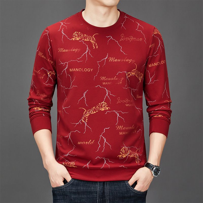 Custom men sweater Jacquard Pattern knit jumpers winter cotton knitwear designer cerw neck knitted sweater men  T-Shirts