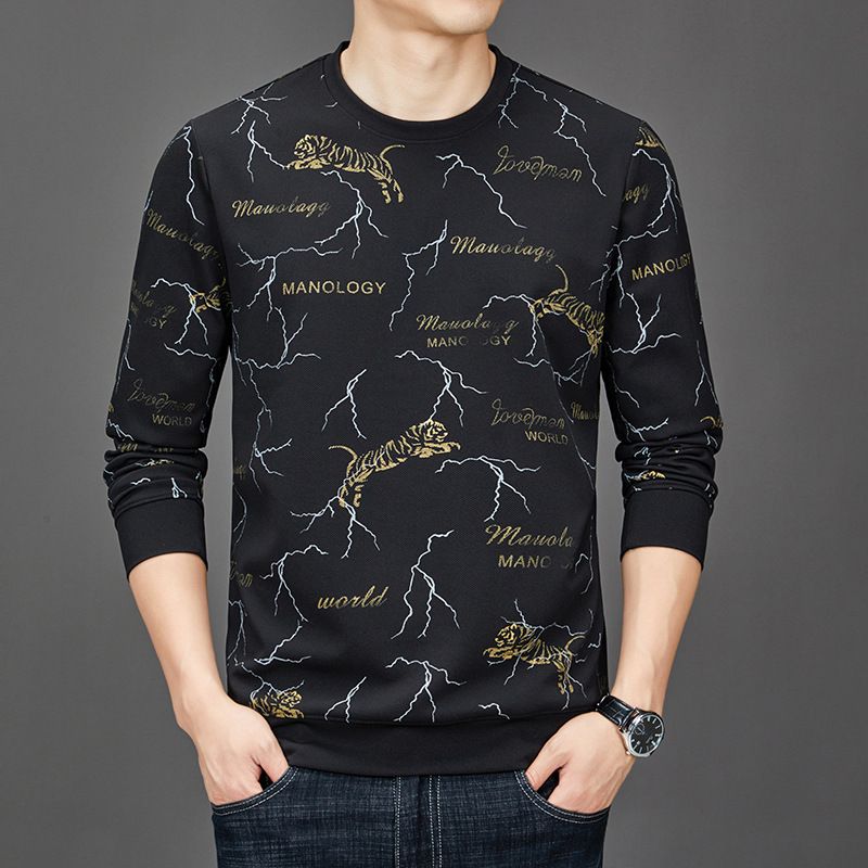 Custom men sweater Jacquard Pattern knit jumpers winter cotton knitwear designer cerw neck knitted sweater men  T-Shirts