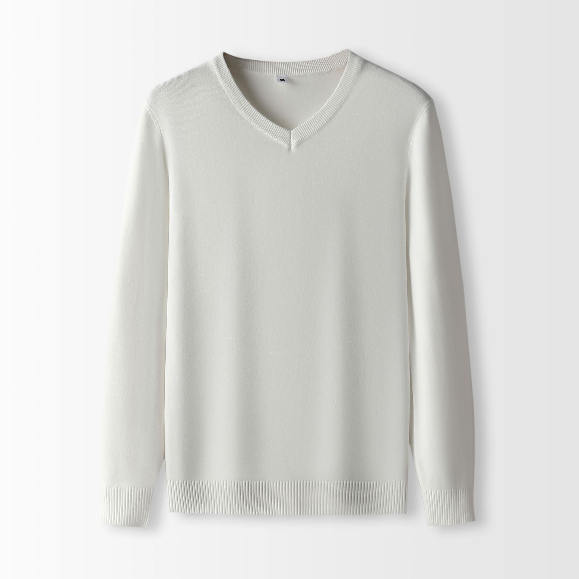 Man Jumper Custom Cashmere Knit Sweaters V Neck Washable 100% Merino Wool Design Men Solid Sweater T-Shirts