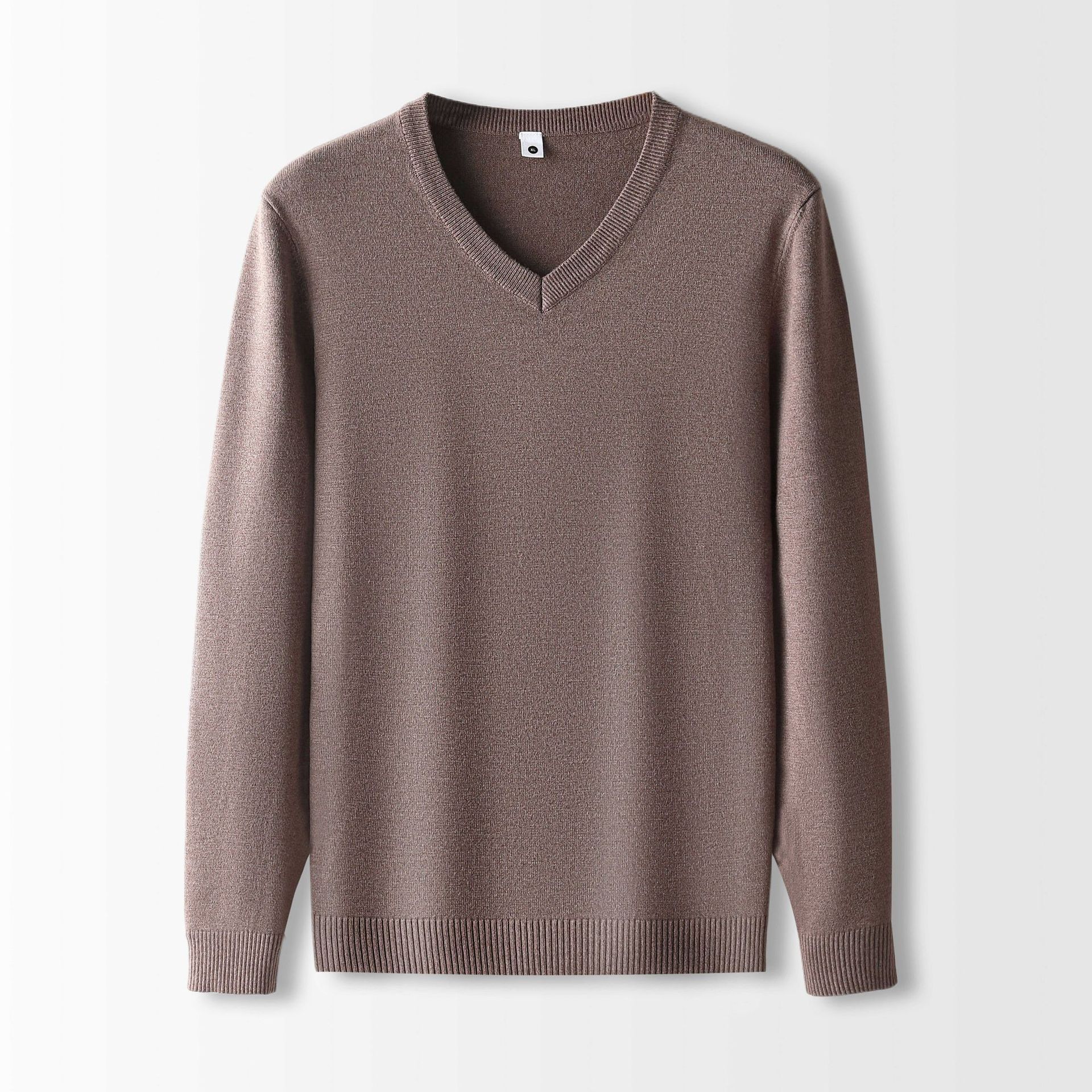 Man Jumper Custom Cashmere Knit Sweaters V Neck Washable 100% Merino Wool Design Men Solid Sweater T-Shirts
