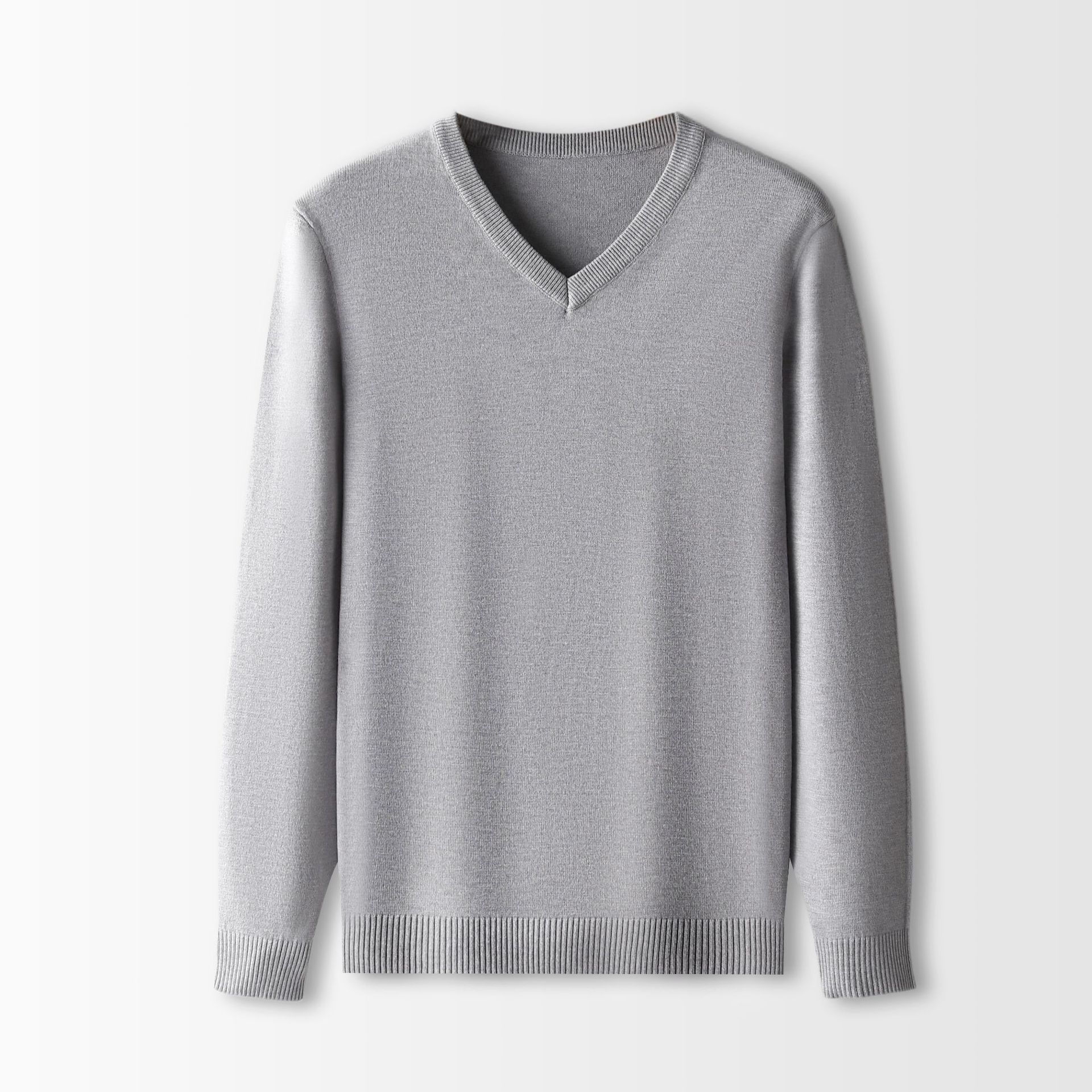 Man Jumper Custom Cashmere Knit Sweaters V Neck Washable 100% Merino Wool Design Men Solid Sweater T-Shirts