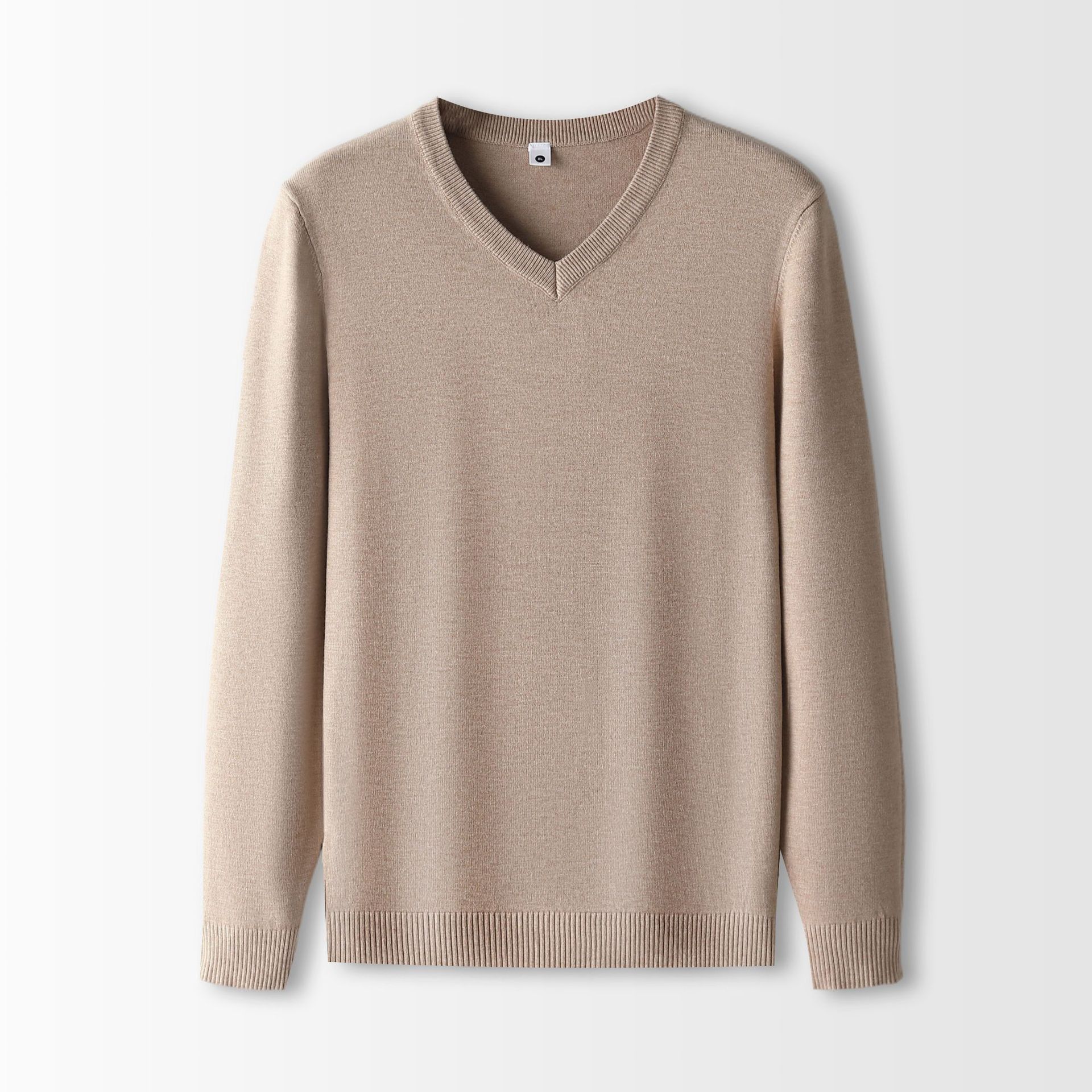 Man Jumper Custom Cashmere Knit Sweaters V Neck Washable 100% Merino Wool Design Men Solid Sweater T-Shirts