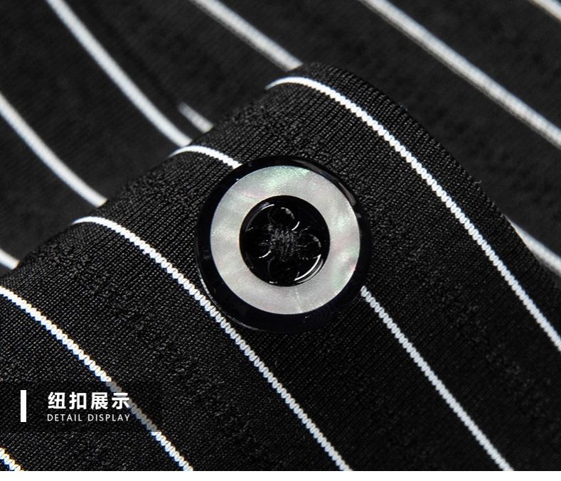 Summer Business Shirt Slim Fit Soft Breathable Loose Casual Striped Short Sleeve Shirt For Men Shirts