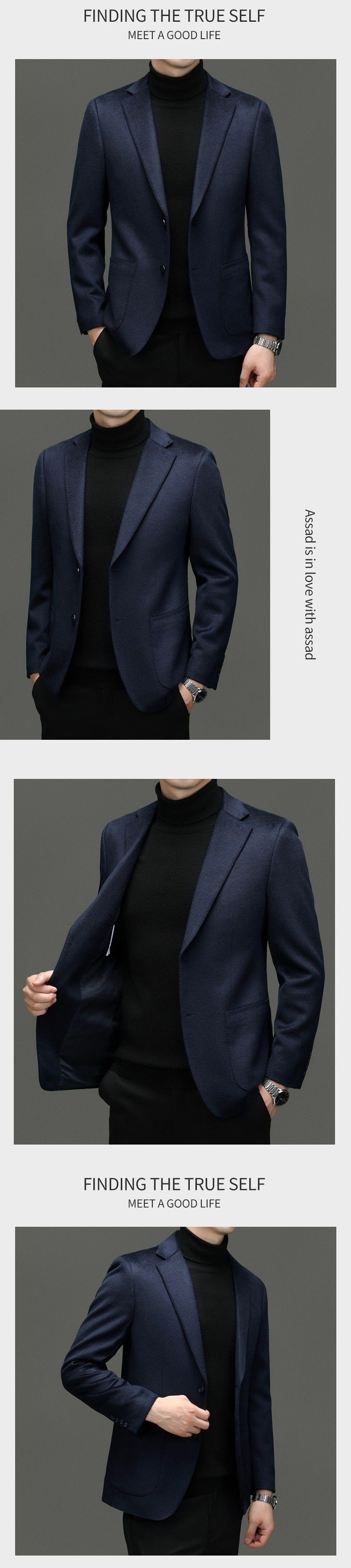 Men's Slim Fit 1 Piece Suit, One Button Solid Jacket Pants Set with Tie 80% Polyester 20%Viscose  Blazers