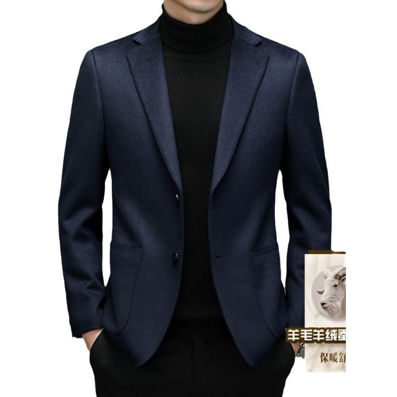 Men's Slim Fit 1 Piece Suit, One Button Solid Jacket Pants Set with Tie 80% Polyester 20%Viscose  Blazers