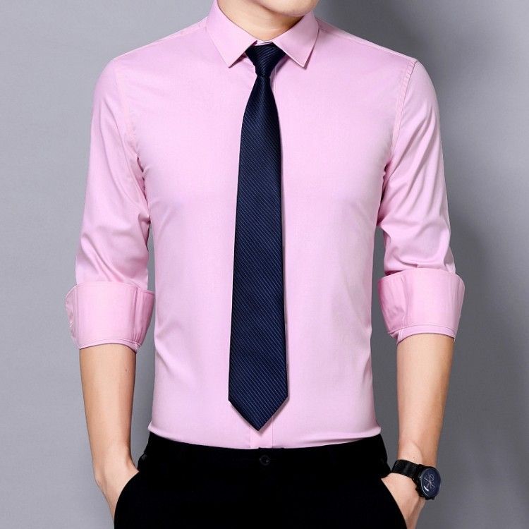 Long-Sleeved Suit Autumn Shirt Work Clothes Embroidery Bamboo Fiber Stretch Men's And Women's Professional Wear Shirts
