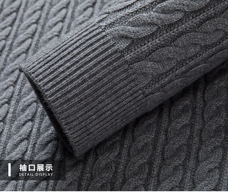Spring autumn winter new arrival round neck sleeve with stripe casual style man sweater Men Sweaters & Cardigans