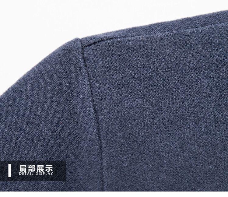 Comfortable Breathable Round Neck Double-sided Warm Solid Color Men's Sweater Shirt Long Sleeve Casual T-shirt