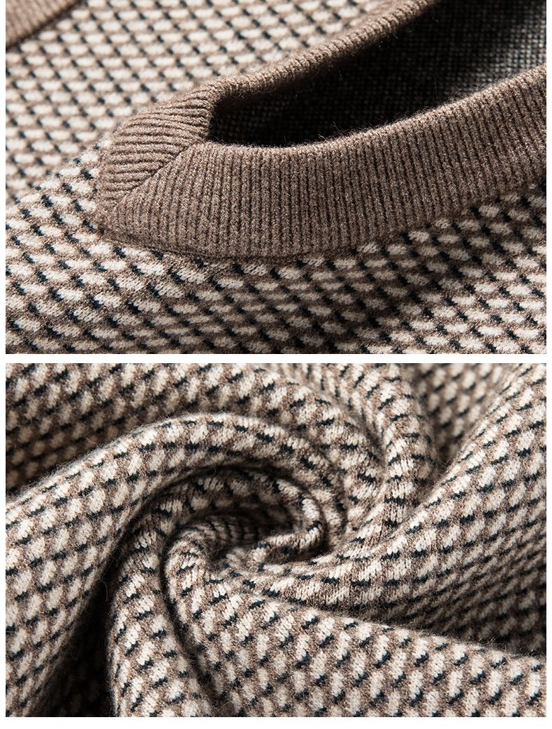 Newly Released Men's 100% Wool Winter Sweater Vest ODM Supply Knitted Weave V-Neck Collar  Waistcoat