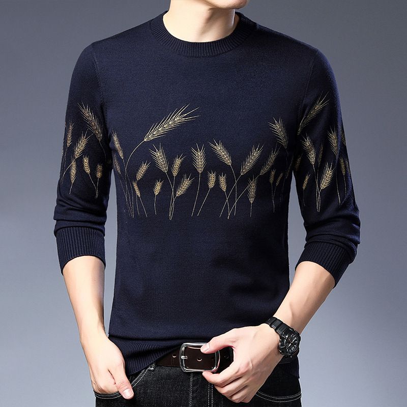 New Winter Men's Sweater Casual Pullover Mens Warm Sweaters Man Slim Stand Collar Knitted Pullovers Male Coats Sweater