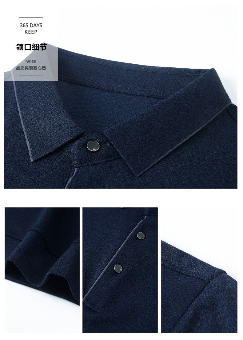 Autumn Long Sleeved Men's Cotton Casual Golf T-shirts Men Polo Fall Embroidered Polo Shirt  T-Shirts