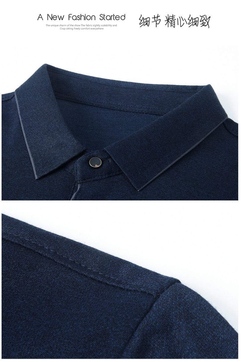 Autumn Long Sleeved Men's Cotton Casual Golf T-shirts Men Polo Fall Embroidered Polo Shirt  T-Shirts