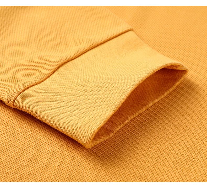 42% Cotton 58% Polyester Fiber Streetwear Lapel Long Sleeved Custom Embroidery T-Shirt Solid Color Men's Polo Shirts T-Shirts