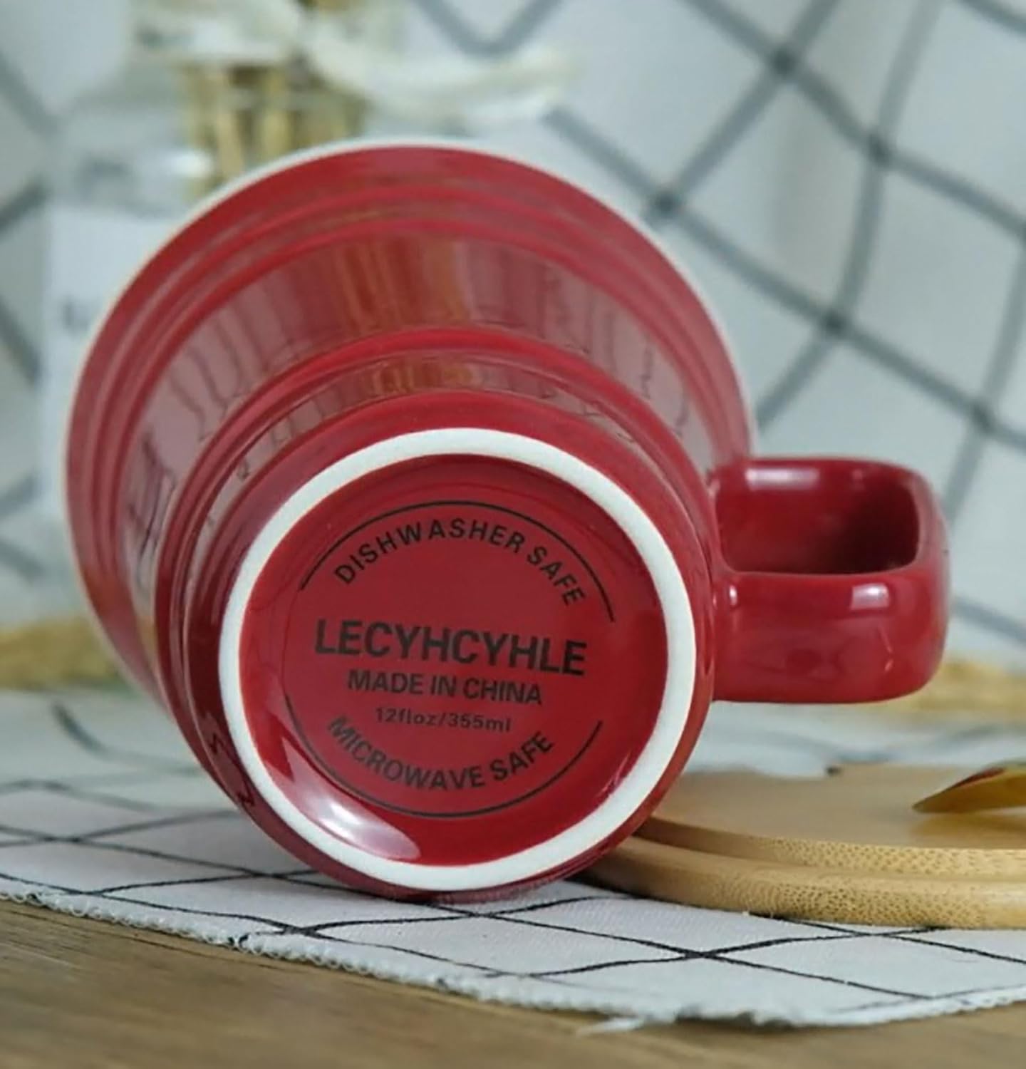 Large Ceramic Mug With Lid And Spoon, Breakfast Sublimation Portable Coffee Cup, Couple's Personalized Home Water Cup,Reusable Travel Coffee Mugs With Large Handle, Microwave And Dishwasher Safe