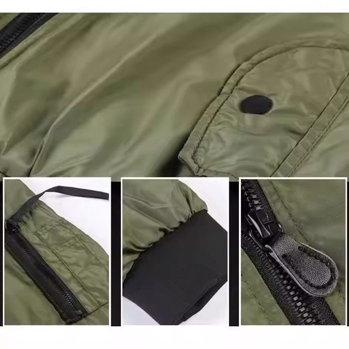 New Fashion Men Autumn Winter Lapel Stand Collar Solid Zipper Outdoor Plus Size Thicken Casual Tops Coat Flying Jacket