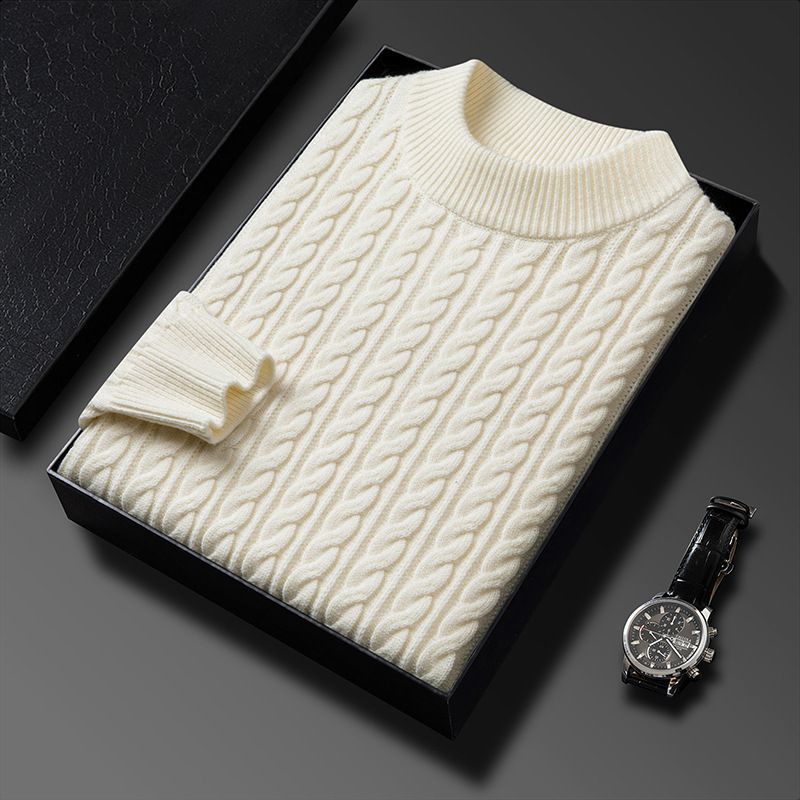 Spring autumn winter new arrival round neck sleeve with stripe casual style man sweater Men Sweaters & Cardigans
