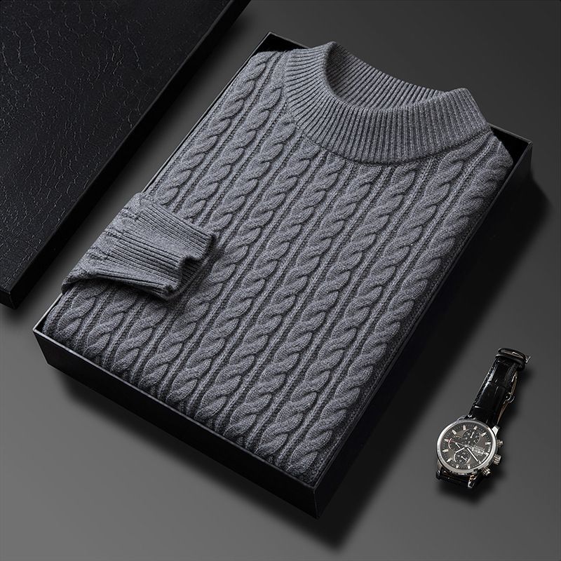Spring autumn winter new arrival round neck sleeve with stripe casual style man sweater Men Sweaters & Cardigans