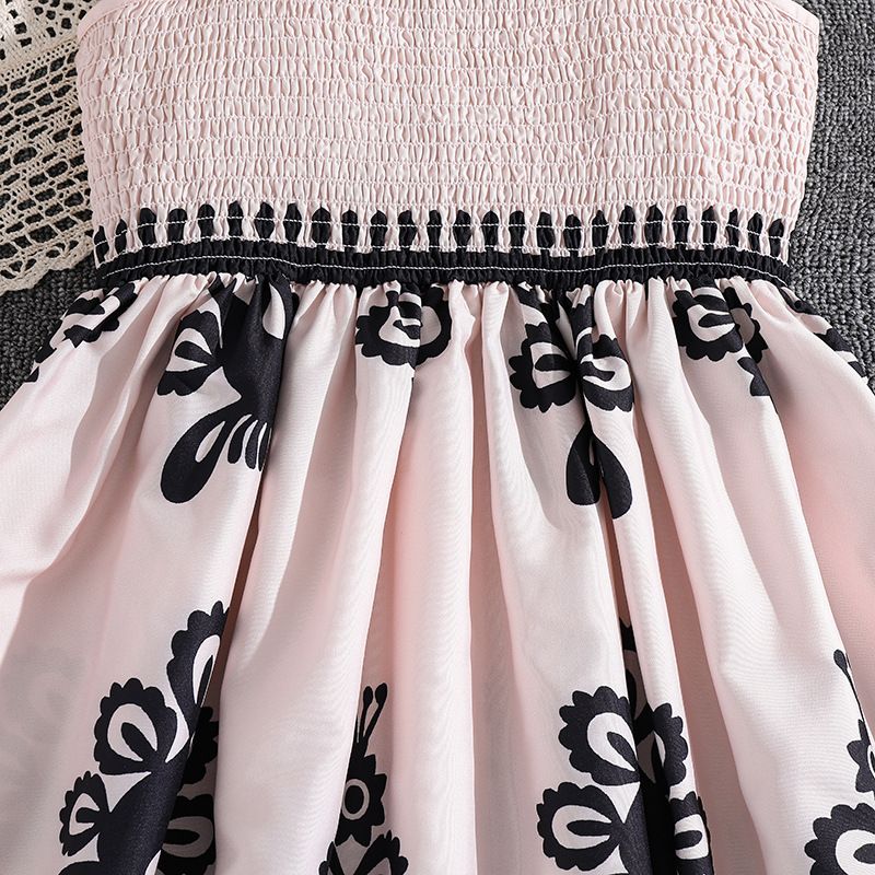 8-12 Years Big Children Clothes Kids Summer Floral Print Sling Dress Teen Girl Dresses Kids Clothing for Party Birthday