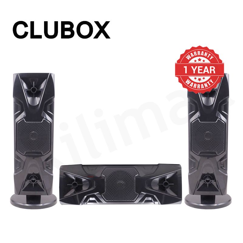 CLUBOX 3.1CH Multimedia Bluetooth Woofer AC/DC Speaker Systems USB/SD/FM Radio Home Theater System Subwoofer with Remote Control 12000W TC-3104