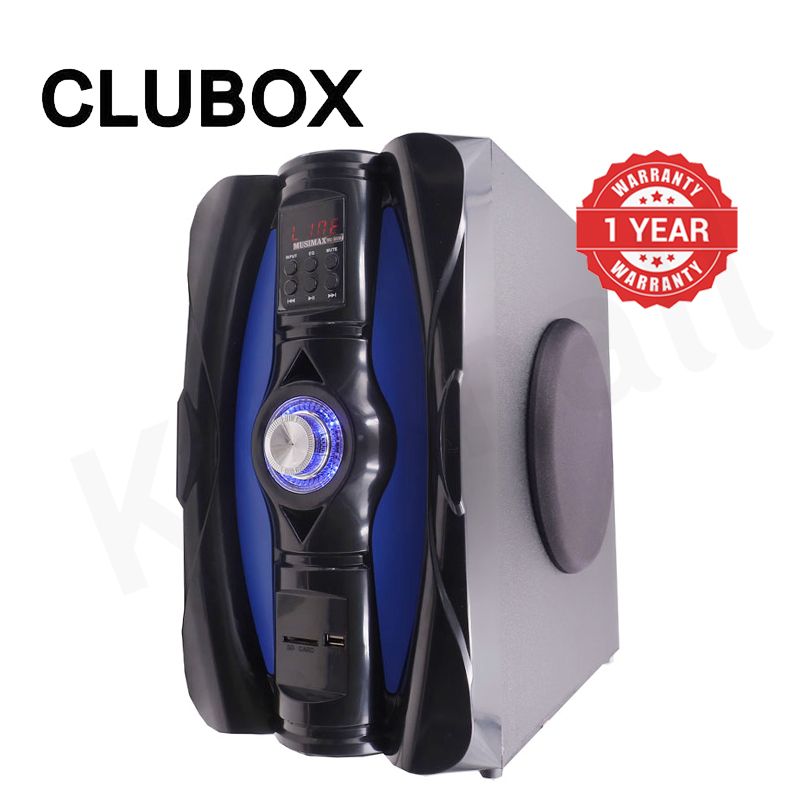 CLUBOX 3.1CH Multimedia Bluetooth Woofer AC/DC Speaker Systems USB/SD/FM Radio Home Theater System Subwoofer with Remote Control 12000W TC-3104