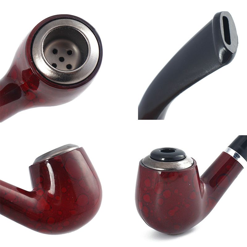 Tobacco Pipes Smoking Set Smoking Pipe Handmade Brown Tobacco Pipe Classic Bent Pipes Gift Cigarette Cigar Tube Accessories Smoking Tool