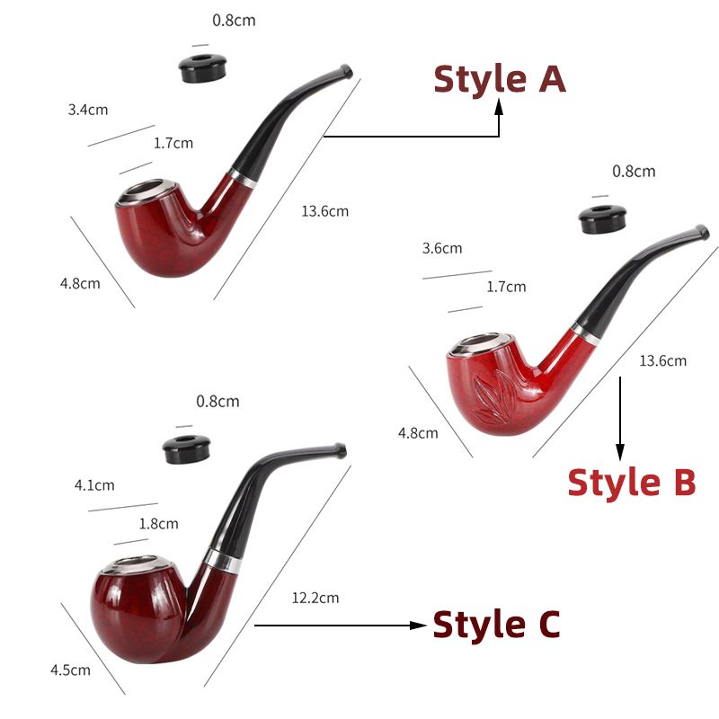 Tobacco Pipes Smoking Set Smoking Pipe Handmade Brown Tobacco Pipe Classic Bent Pipes Gift Cigarette Cigar Tube Accessories Smoking Tool