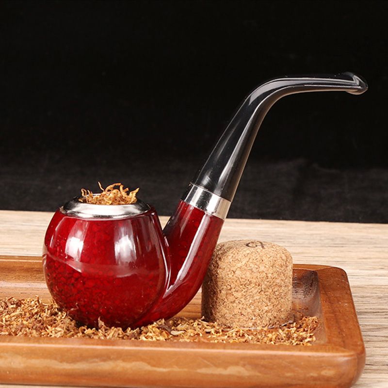 Tobacco Pipes Smoking Set Smoking Pipe Handmade Brown Tobacco Pipe Classic Bent Pipes Gift Cigarette Cigar Tube Accessories Smoking Tool