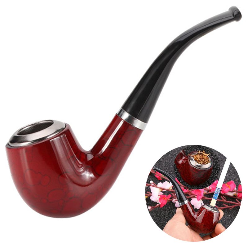Tobacco Pipes Smoking Set Smoking Pipe Handmade Brown Tobacco Pipe Classic Bent Pipes Gift Cigarette Cigar Tube Accessories Smoking Tool